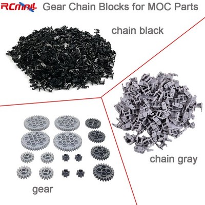 For MOC Building Blocks 3711 14696 Chain Link Track Train Gear Technical Parts