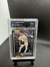 Topps 2026 Series 1 Jacob Misiorowski Black Diamante Foil #10 Rookie /10 Brewer…