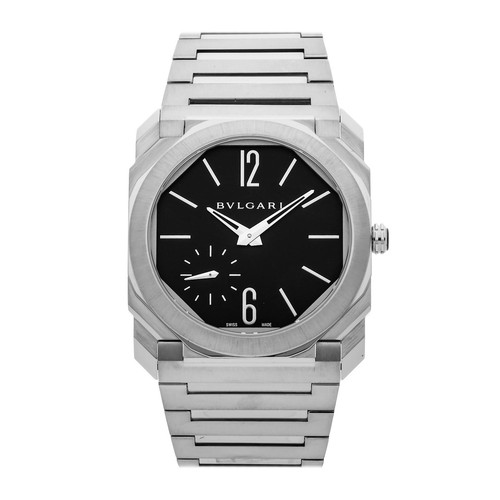 Bvlgari Octo Finissimo Steel Automatic 40mm Black Dial Bracelet Watch 103297