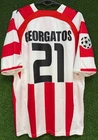 MENS OLYMPIACOS 2006/2007 GEORGATOS #21 UEFA SOCCER FOOTBALL SHIRT JERSEY SIZE L