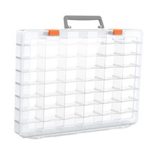 Bluedale 48 Grids Large Plastic Organizer Box with Adjustable Transparent-1P