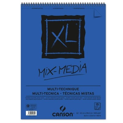CANSON Skizzen und Studienblock ''XL MIX MEDIA'' DIN A2 15 Blatt