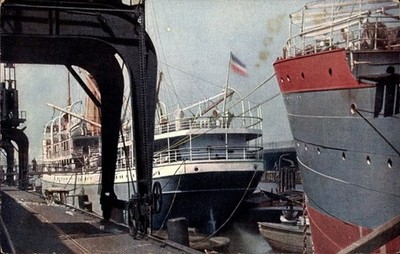 Postcard Hamburg, lot in port, steamships - 5018927