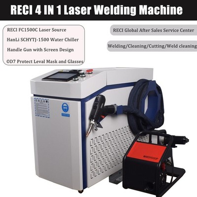 Reci 1500W Laser Welder Metal Cutting Weld Seam Clean Machines Laser Rust 4 IN 1