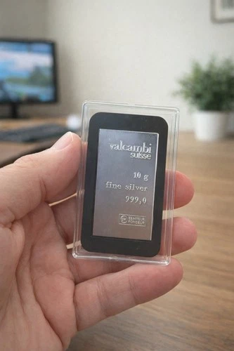 Valcambi Suisse 10 Gram .999 Fine Silver Bullion Bar w/ Protective Case