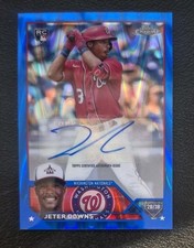 2023 Topps Chrome Update Series - Autographs Jeter Downs #AC-JDO Blue RayWave...