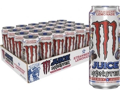 Monster Strawberry Lemonade Energy Drink 16 fl oz Pack of 12