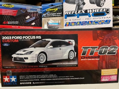 SET 1/10 TAMIYA RC 4WD Ford Focus RS + ReflexWheel Pro3 + Servo + Akku OVP !