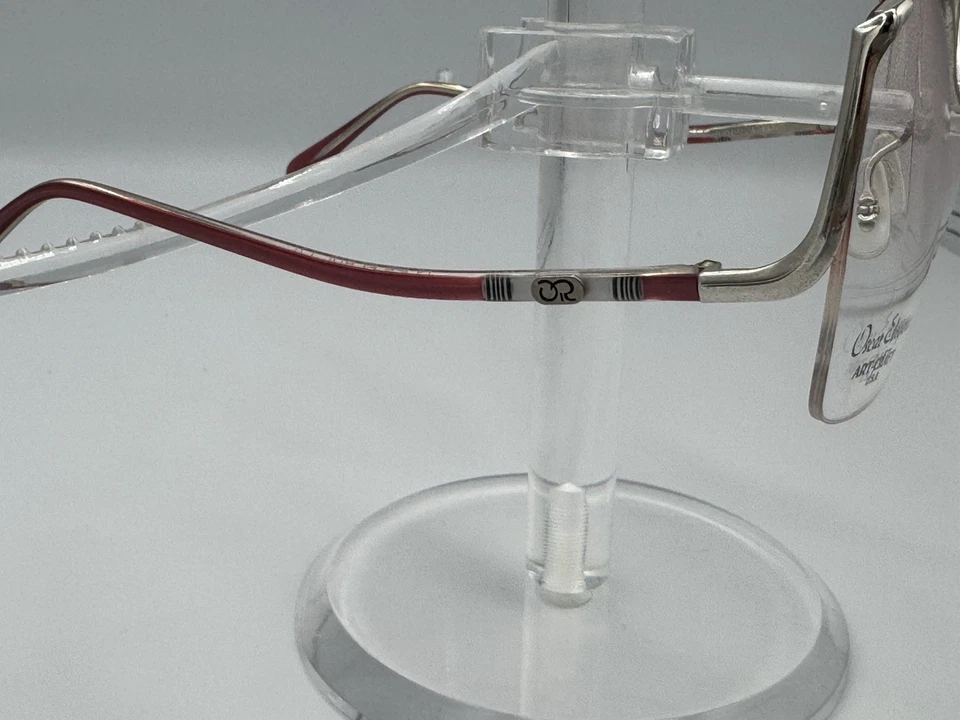 Monturas de gafas artesanales artísticas de colección Oscar elegancia EE. UU. rosa perla A137 vintage nuevas Foto 4 de 4
