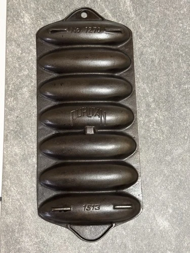 Griswold Puritan No. 1270 Wheat Stick Pan PN 1513 Cast Iron- Rarity 4- Read!