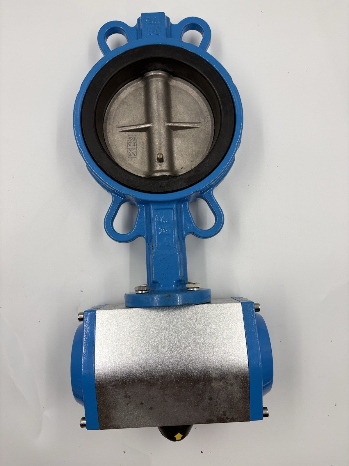6" DN150 Double Acting Pneumatic Butterfly Valve Wafer Type EPDM Sealing