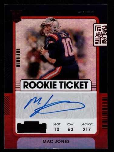 Mac Jones [Autograph Red Zone] #109 2021 Panini Contenders card