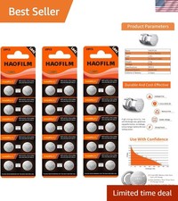 30 Pack LR41 Alkaline Coin Cell Batteries - Reliable 1.5V Power