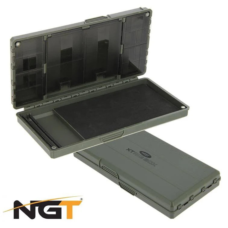 NGT Fishing Tackle Rig Box XT System Multi Section Magnetic Tackle Box