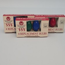 Holiday Time C-7 Multicolor Replacement Bulbs 120V. Lot of 3 Boxes