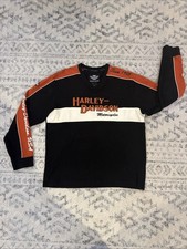 HARLEY-DAVIDSON Sweatshirt Motorsport Style VINTAGE Emroidered Sweater XL