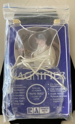 Ramco Magnifier w Mini-Mag Close Up Lens Knitting Cross Stitch Aid Original Pckg