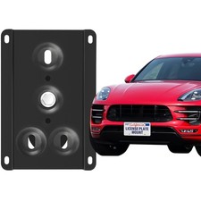No Drill Front License Plate Bracket Holder Compatible With Porsche Black