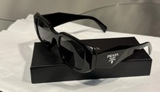 PRADA unisex Black Square Sunglasses Plastic ...