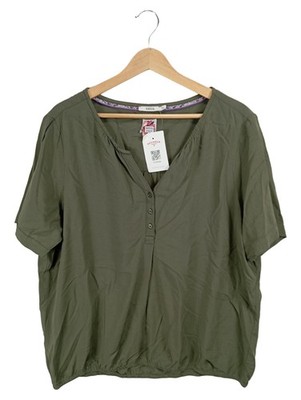 CECIL Damen Bluse Kurzarm Oliv Gr. XL Tropical Nomad V-Ausschnitt