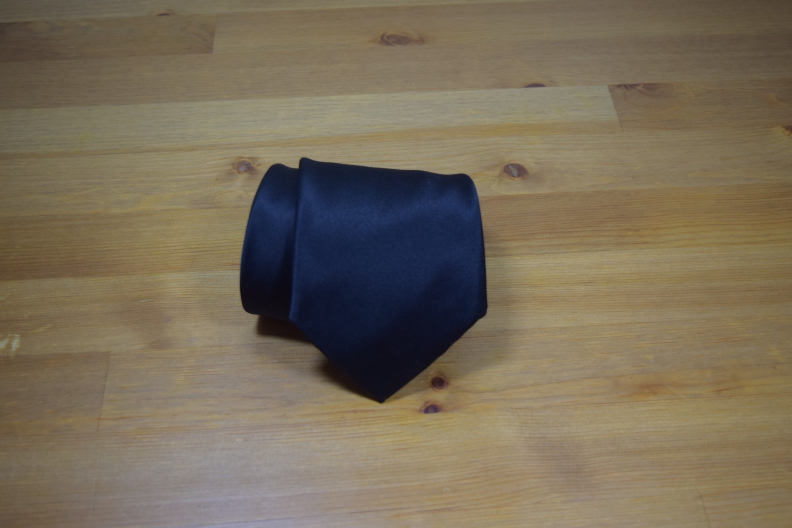 $490 BRIONI Lux Essential Solid Black Satin XL Ne… - image 7