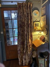 Bennison Dragon Flower Door Curtain Interlined Goblet Pleats 246cm Drop