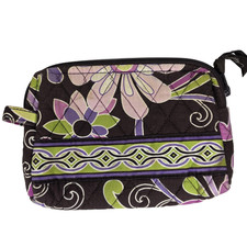 Vera Bradley Purple Punch Small Cosmetic Makeup Bag 7 X 5.5