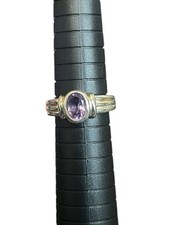 Vintage Amethyst Sterling Silver Ring Size 8