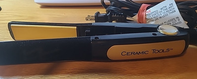Conair Ceramic Flat Iron Hair Straightener 1'' CT2555 GOLD Tested & Working