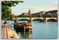 Vintage Switzerland Postcard BASEL with Munster Cathedral 1964