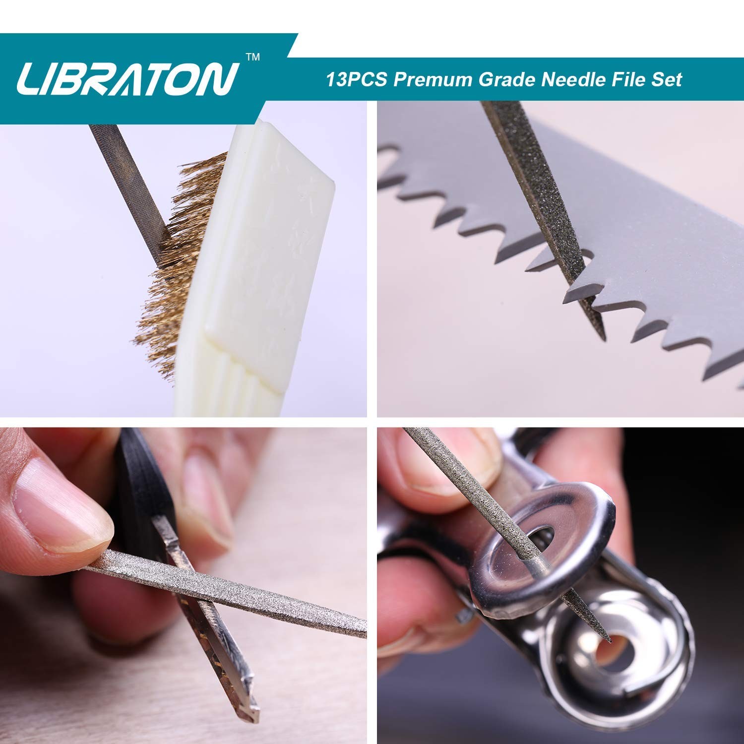 Small File Set, Needle Diamond Files 13PCS, 6pcs Jewlers & 6 Steel for Precis...