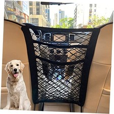 3-Layer Car Mesh Organizer, Seat Back Net Bag, Barrier of Backseat Pet Kids,