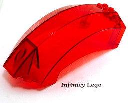 LEGO 2007 Trans-Red Windscreen 12x6x6 Curved with Pin Holes Bionicle 41881 8927