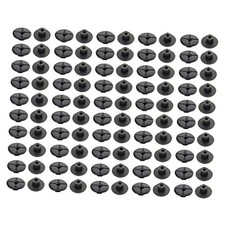 100x Unthreaded Plastic Nuts Black 4mm for Wheel Arch Trim Panel Splash Guard
