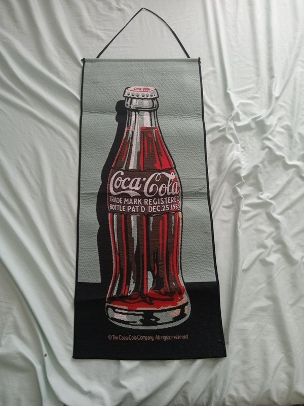 Coca Cola Tapestry Fabric Wall Door Hanging Banner Coke Bottle