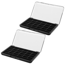 2 Pcs Eyeshadow Palette Organizer Empty Container Cosmetics Storage Case
