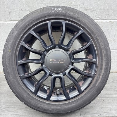 FIAT 500 15” ALLOY WHEEL BLACK SPARE 51850255 51906889 185/55/R15 07-15 ...