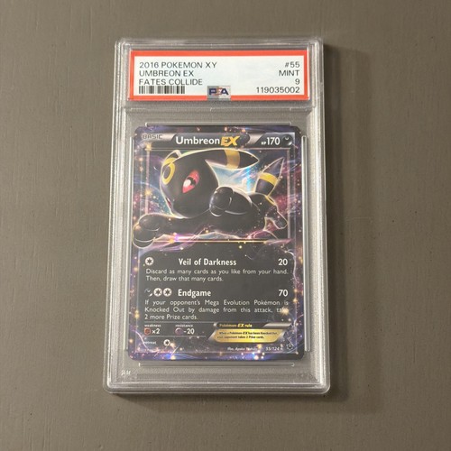 Pokemon TCG: 2016 Umbreon EX Full Art Holo 55/124 Fates Collide PSA 9