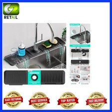 Extra Long 24" Kitchen Sink Splash Guard with 5 Drainage - Elegant Functional