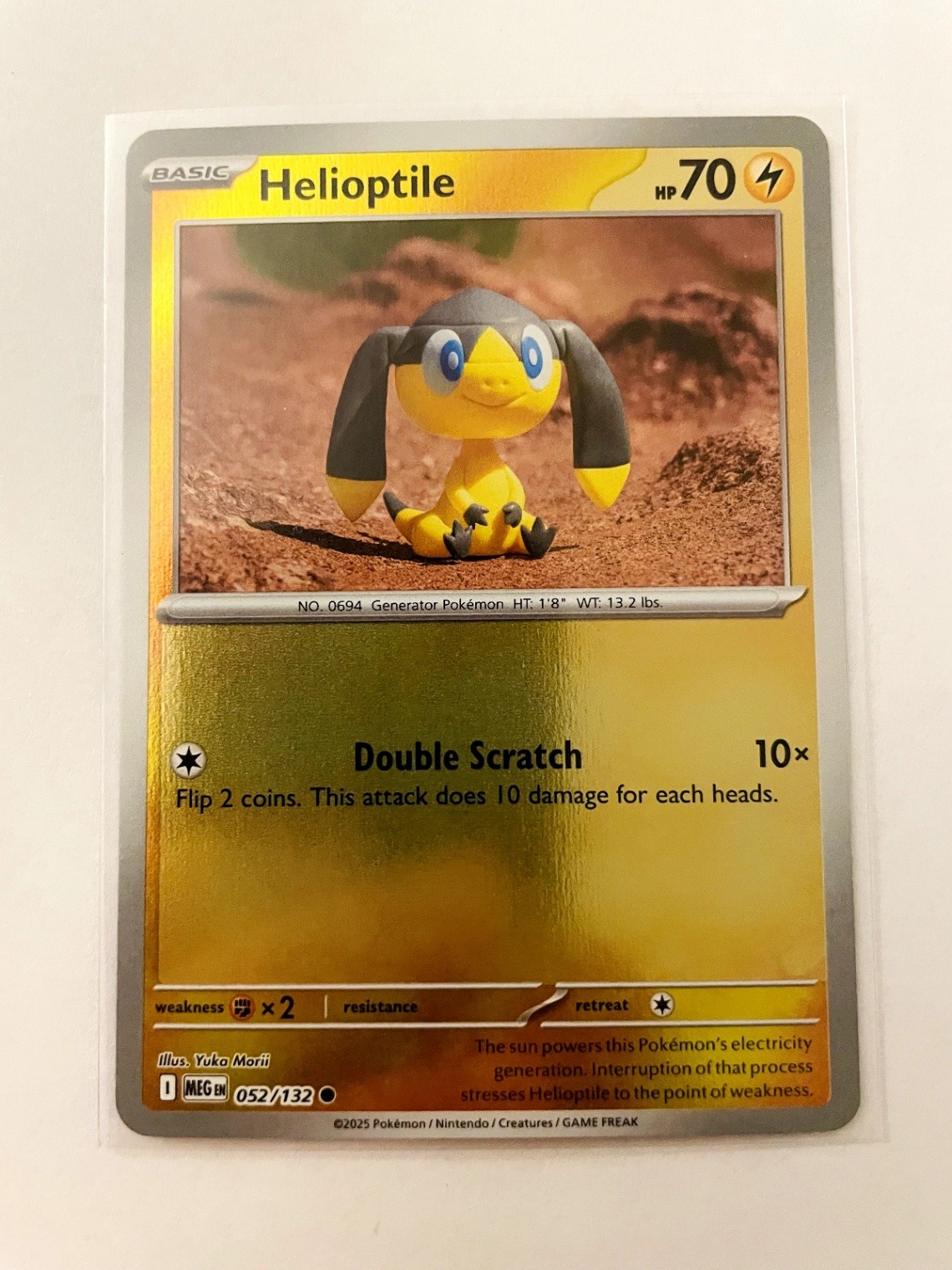 Helioptile - Common ME01: Mega Evolution 052/132 Reverse Holo NM