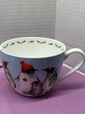 Portobello By Inspire Bone China Oversized Holiday Penguins Design