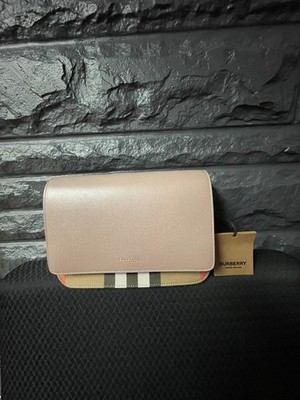 NWT Burberry Mackford MX Gray Minx Ladies Crossbody Traditional