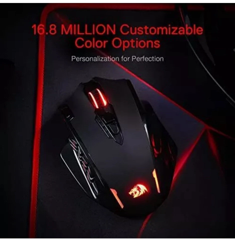 Redragon M913 Impact Elite Wireless Gaming Mouse, 16000 DPI Wired/Wireless RGB - Image 3 of 4