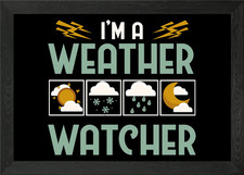 Weatherman Weather Watcher Gerahmtes Wandbild Poster Leinwanddruck Bild