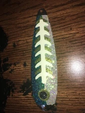 High Percentage Salmon Trolling Spoon With Hyper Vis Tape Not Paint 4 3/4”