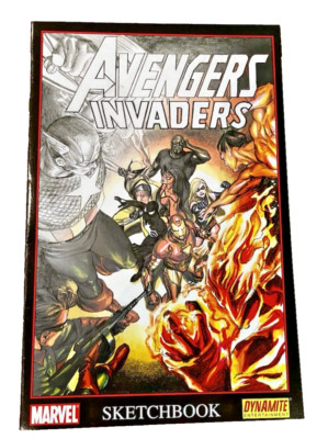 Avengers / Invaders #1 Sketchbook 2008 Dynamite Entertainment Alex Ross Marvel!!