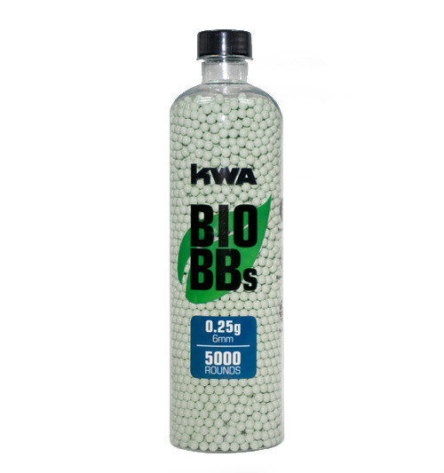 バイオBBs KWA Biodegradable .25g 5000ct 6mm Seamless Airsoft BB bbs .25