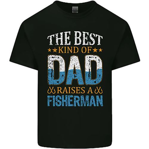 Father's Day Fishing Dad & Son Fisherman Mens Cotton T-Shirt Tee Top - Picture 1 of 26