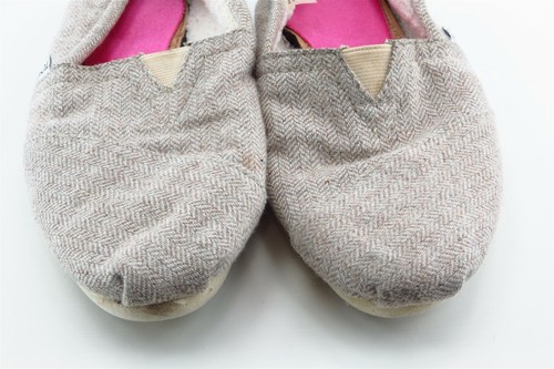 Toms Talla 5.5 M Marrón Puntera Almendra Tela Plana Mujer - Imagen 2 de 7