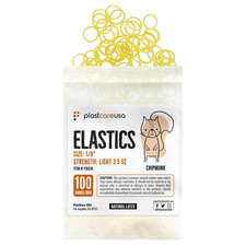 100 Light 3.5 Oz 1/8" Chipmunk Orthodontic Latex Elastic Rubber Bands Braces